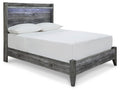 Baystorm Full Panel Bed in Gray, angle view