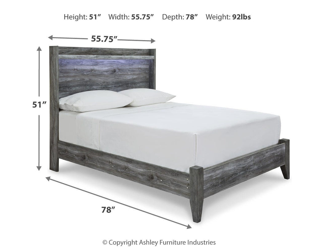 Baystorm Full Panel Bed in Gray, alternate view 5