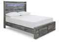 Baystorm Full Panel Bed with 4 Storage Drawers and Dresser