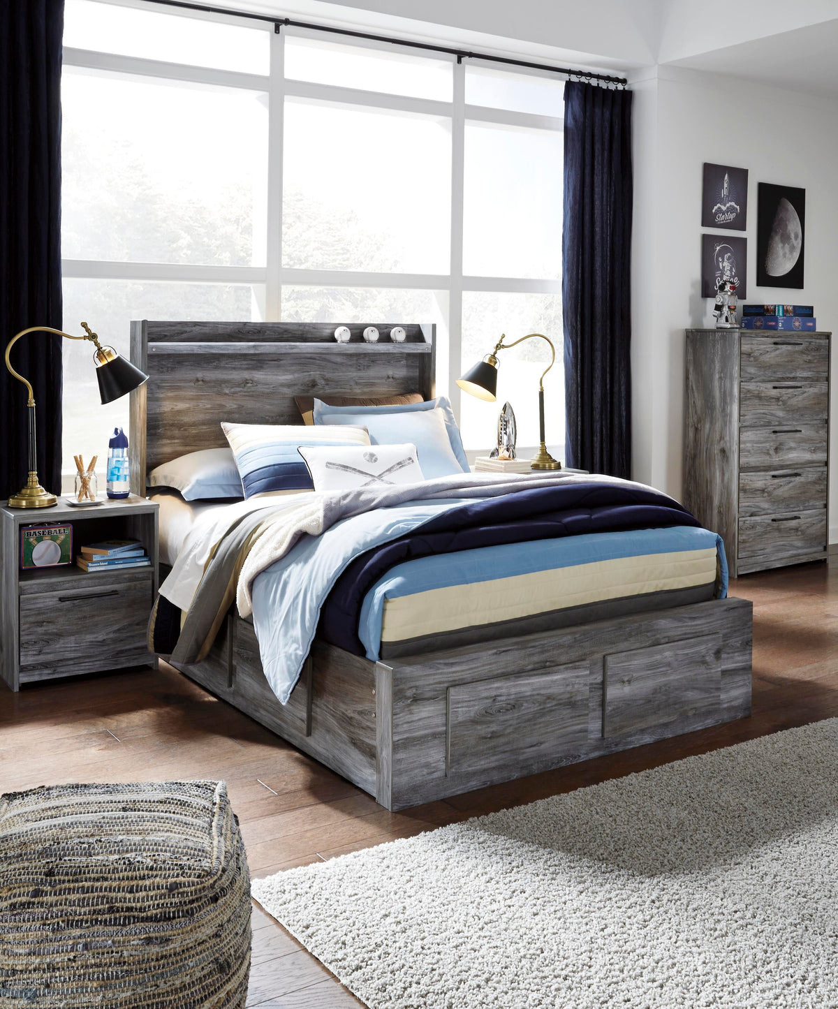Baystorm Full Panel Bed with 6 Storage Drawers - image 2
