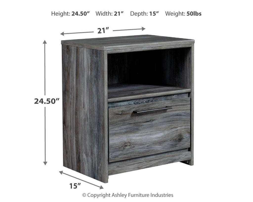 Baystorm Nightstand in Gray, alternate view 5