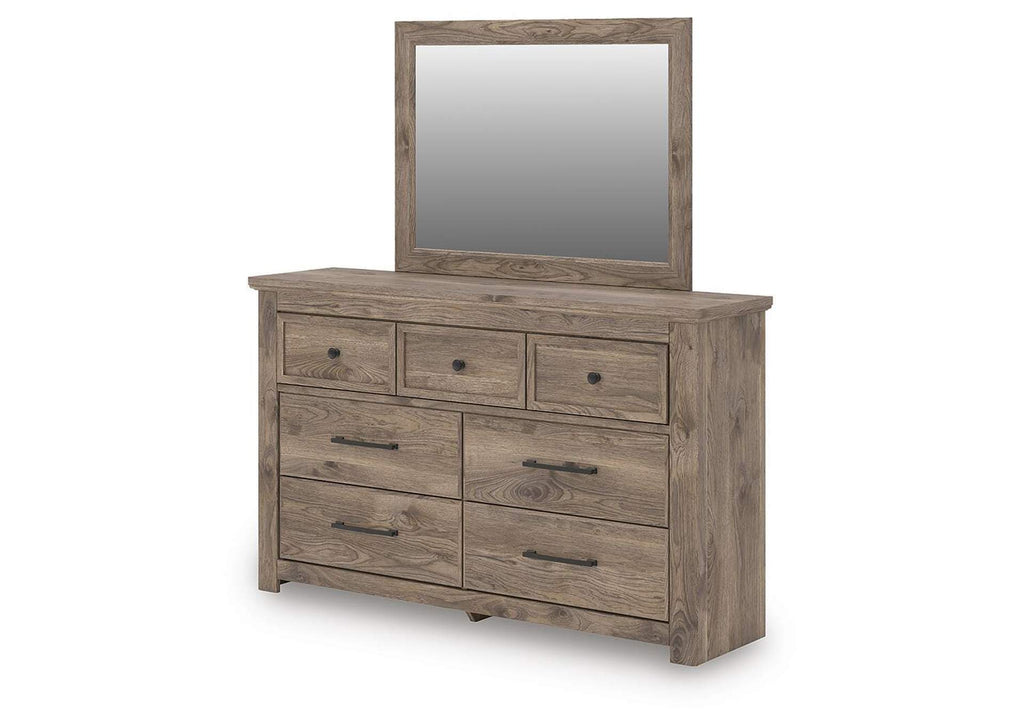 Rusticott Dresser and Mirror angled view