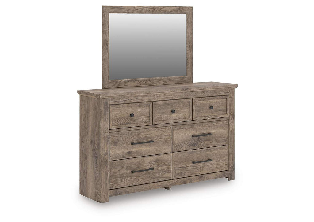 Rusticott Dresser and Mirror angled view