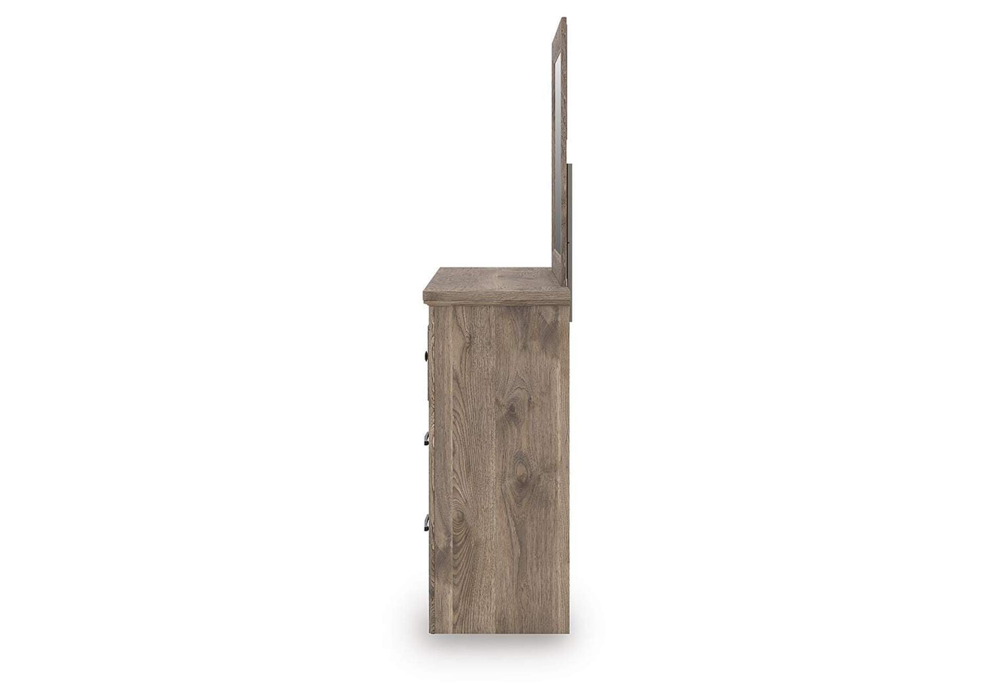 Rusticott Dresser and Mirror side view