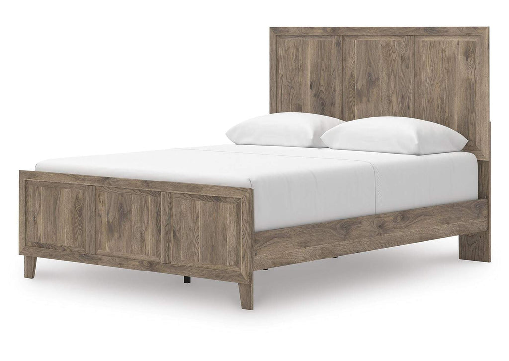 Rusticott Queen Panel Bed angled view