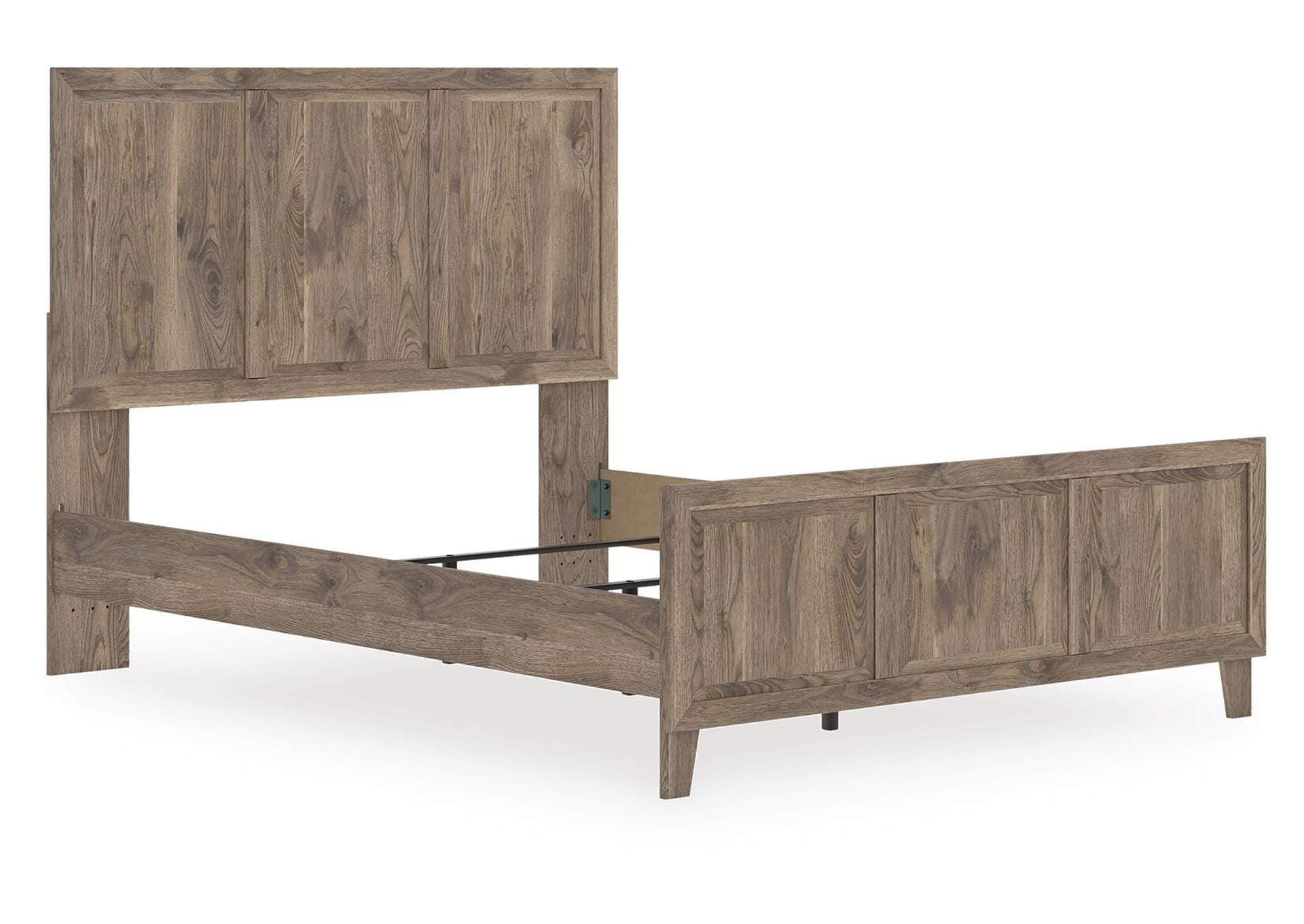 Rusticott Queen Panel Bed angled view