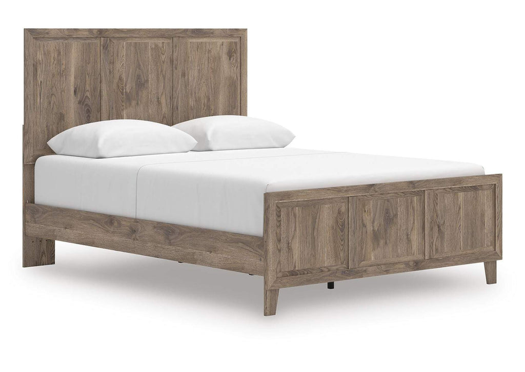 Rusticott Queen Panel Bed angled view