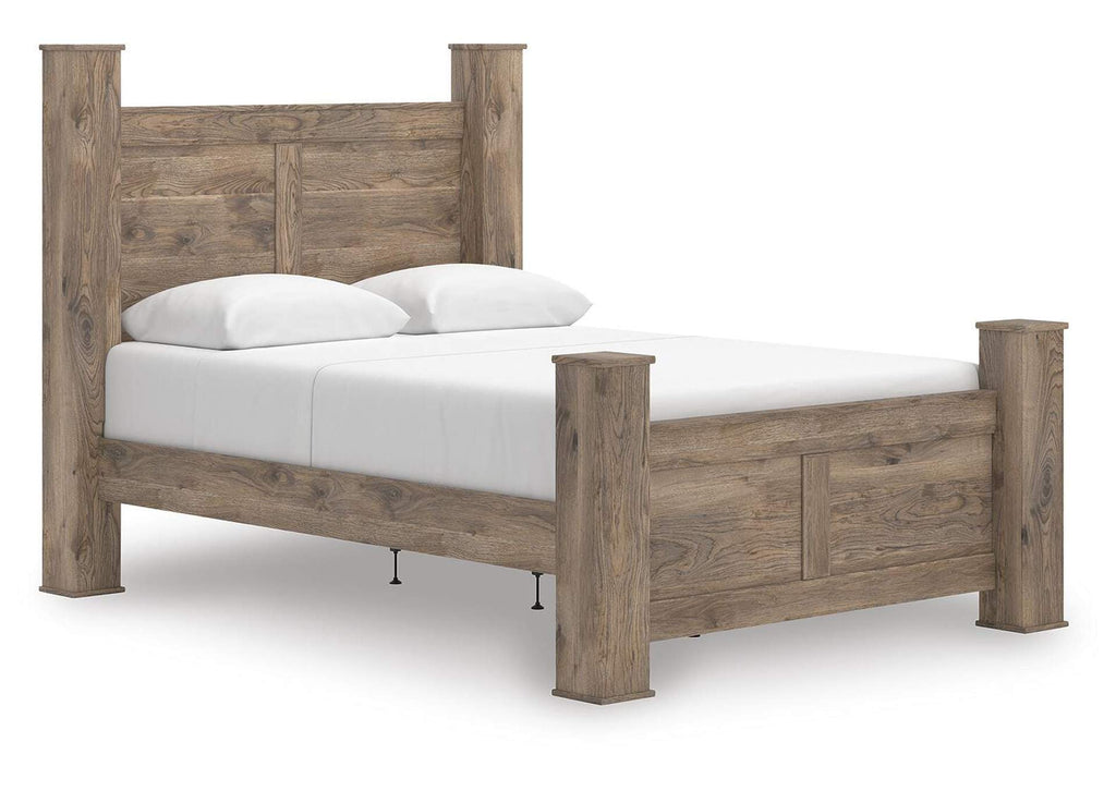 Rusticott Queen Poster Bed angled view