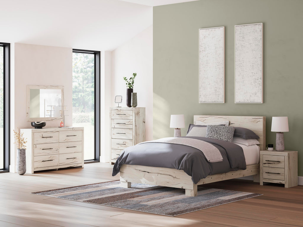 Lawroy Queen Panel Bed in Light Natural