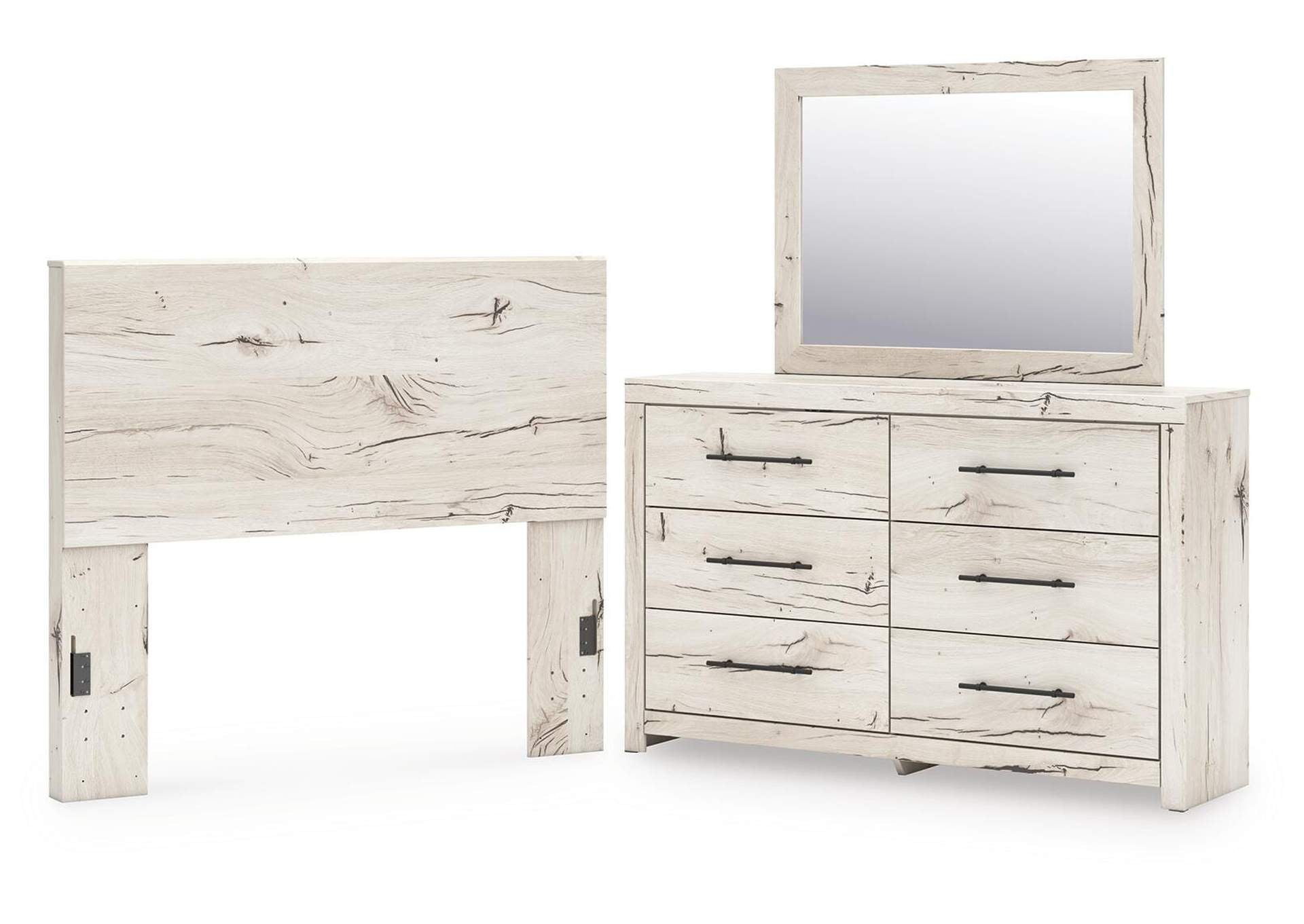 Lawroy Full Panel Headboard, Dresser and Mirror
