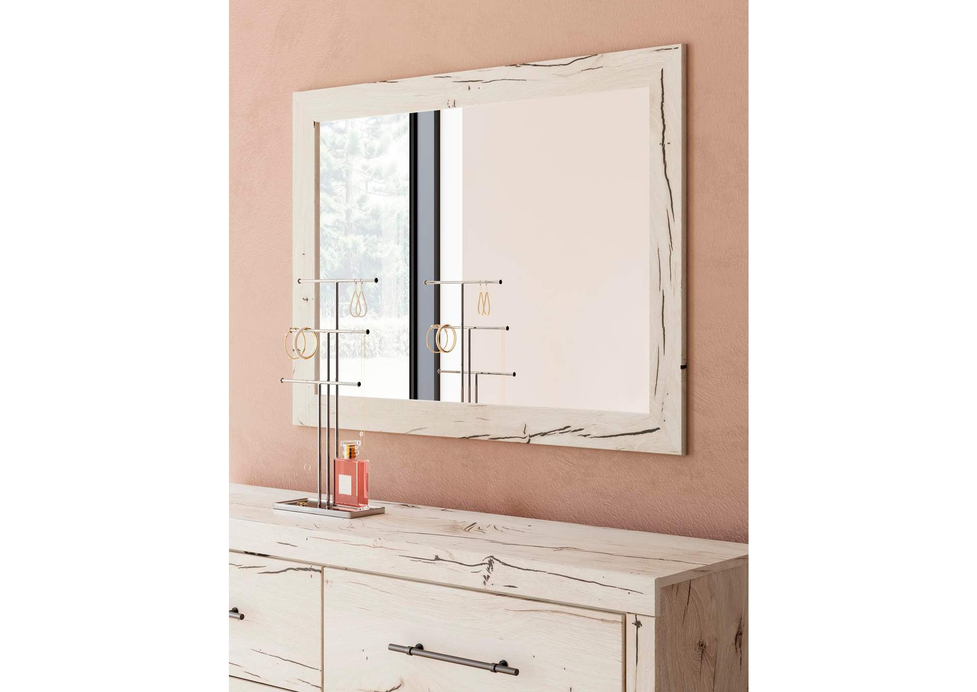 Lawroy Full Panel Storage Bed with Mirrored Dresser detail