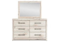 Lawroy King Panel Bed with Mirrored Dresser