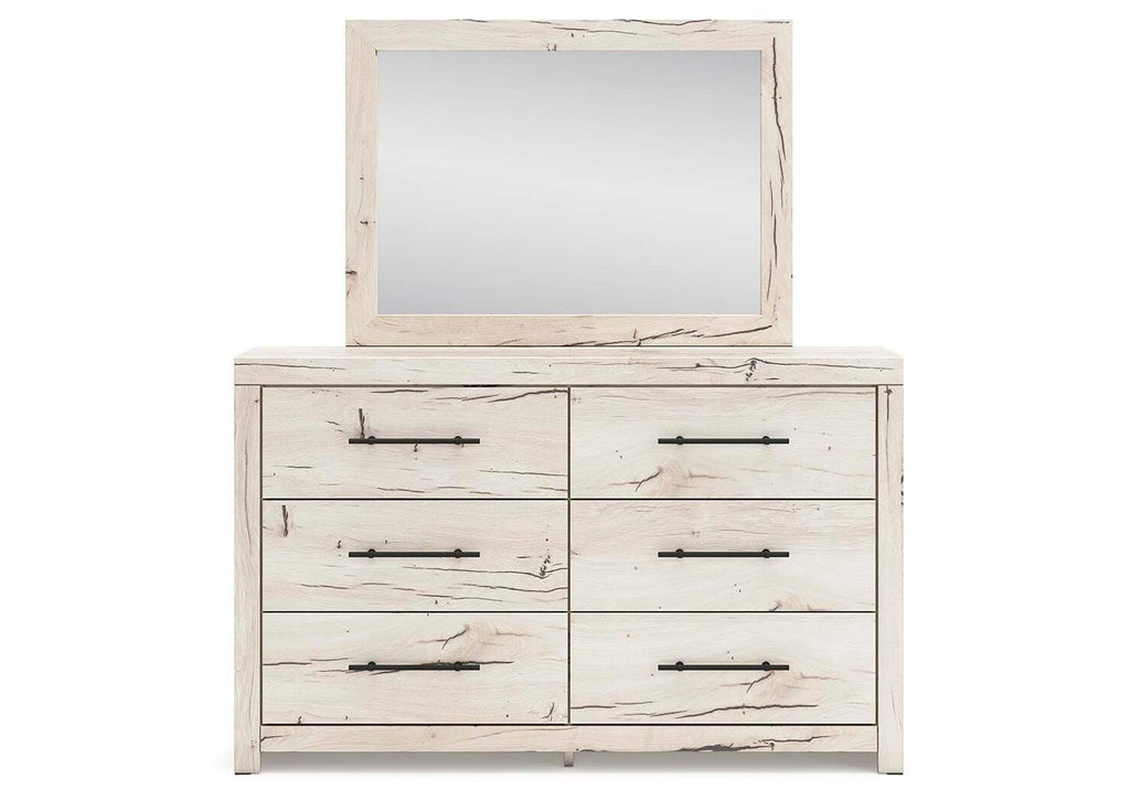 Lawroy Queen Panel Storage Bed with Mirrored Dresser, Chest and Nightstand front view