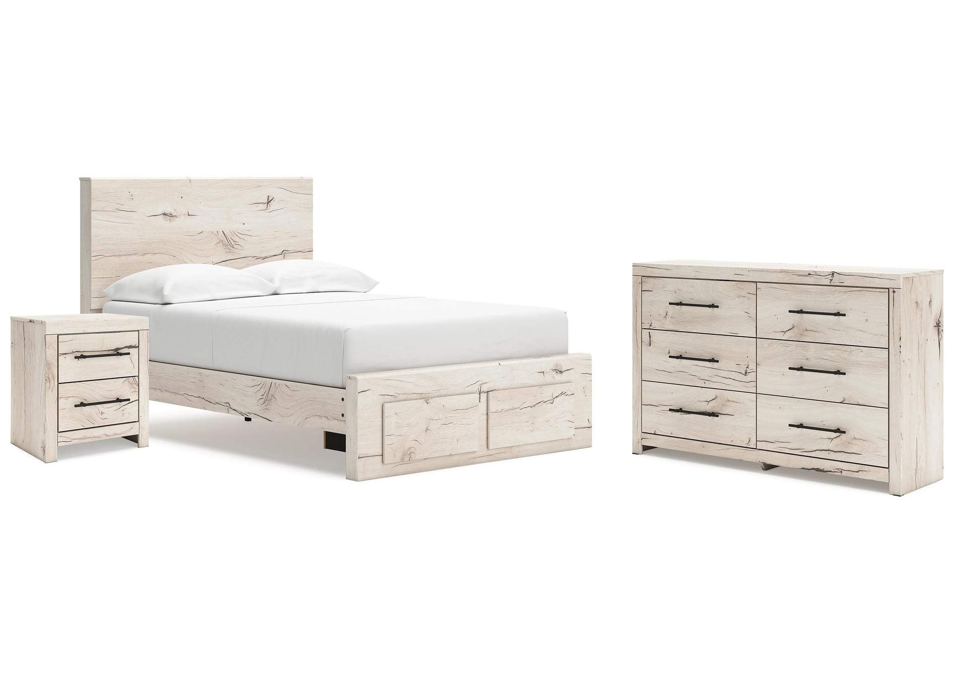 Lawroy Full Storage Bed, Dresser and Nightstand