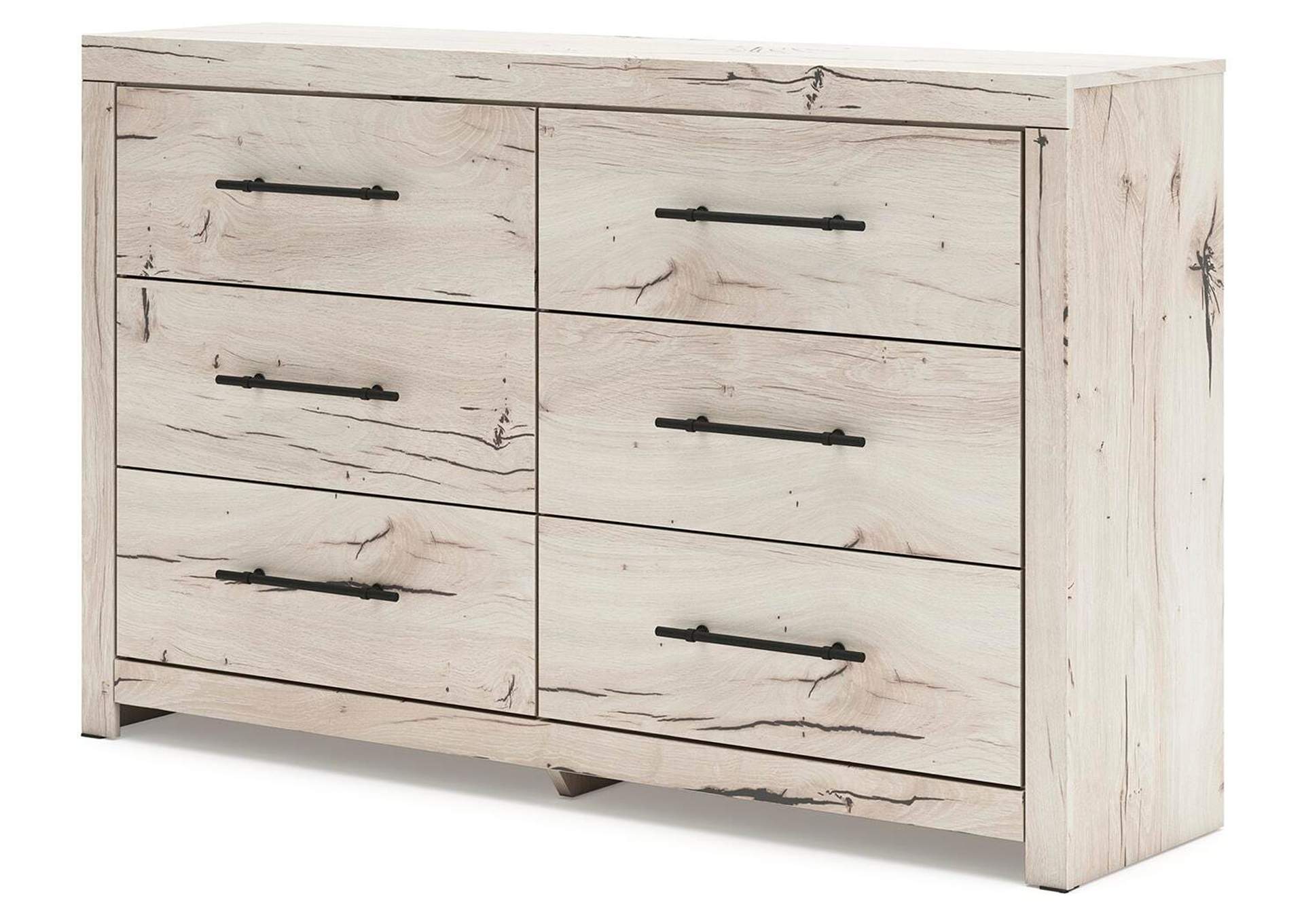 Lawroy Full Panel Headboard, Dresser and Mirror angled view