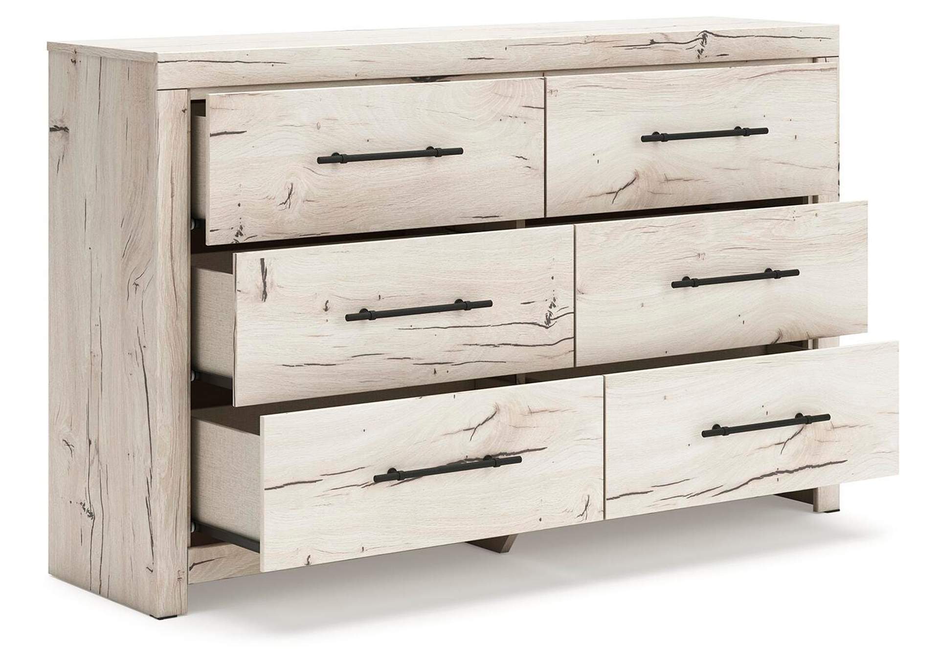 Lawroy Full Storage Bed, Dresser and Nightstand angled view