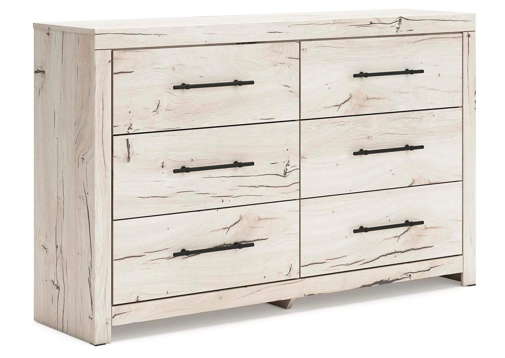 Lawroy Queen Storage Bed, Dresser and Nightstand angled view