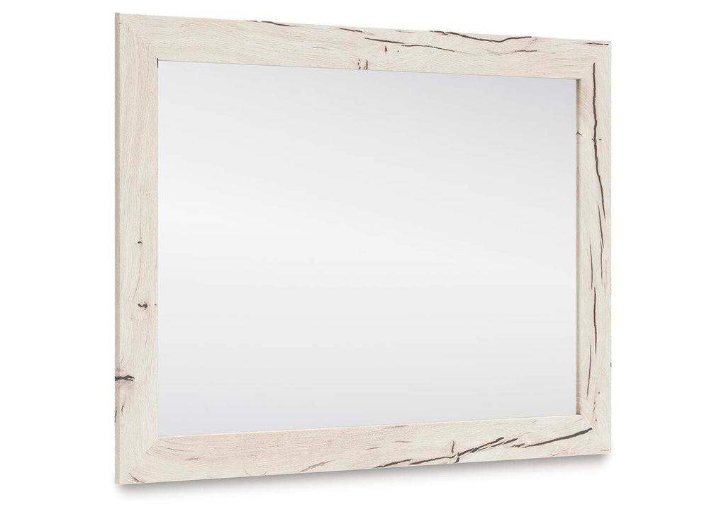 Lawroy Full Panel Headboard, Dresser and Mirror angled view