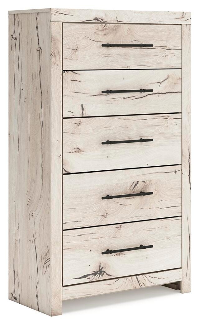 Lawroy Chest of Drawers in Light Natural, angle view