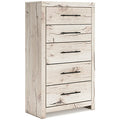 Lawroy Chest of Drawers in Light Natural, angle view