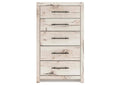 Lawroy Full Panel Storage Bed with Mirrored Dresser and Chest