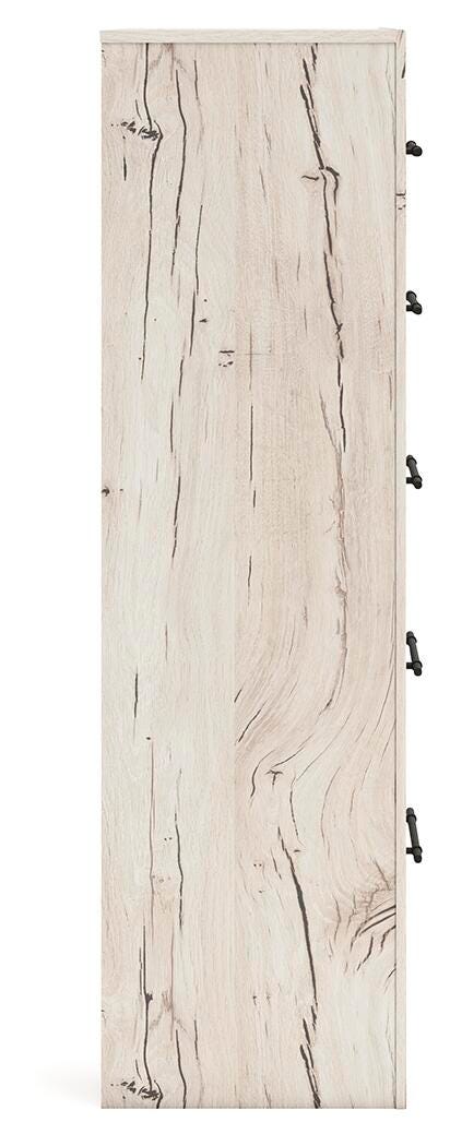 Lawroy Chest of Drawers in Light Natural, side view