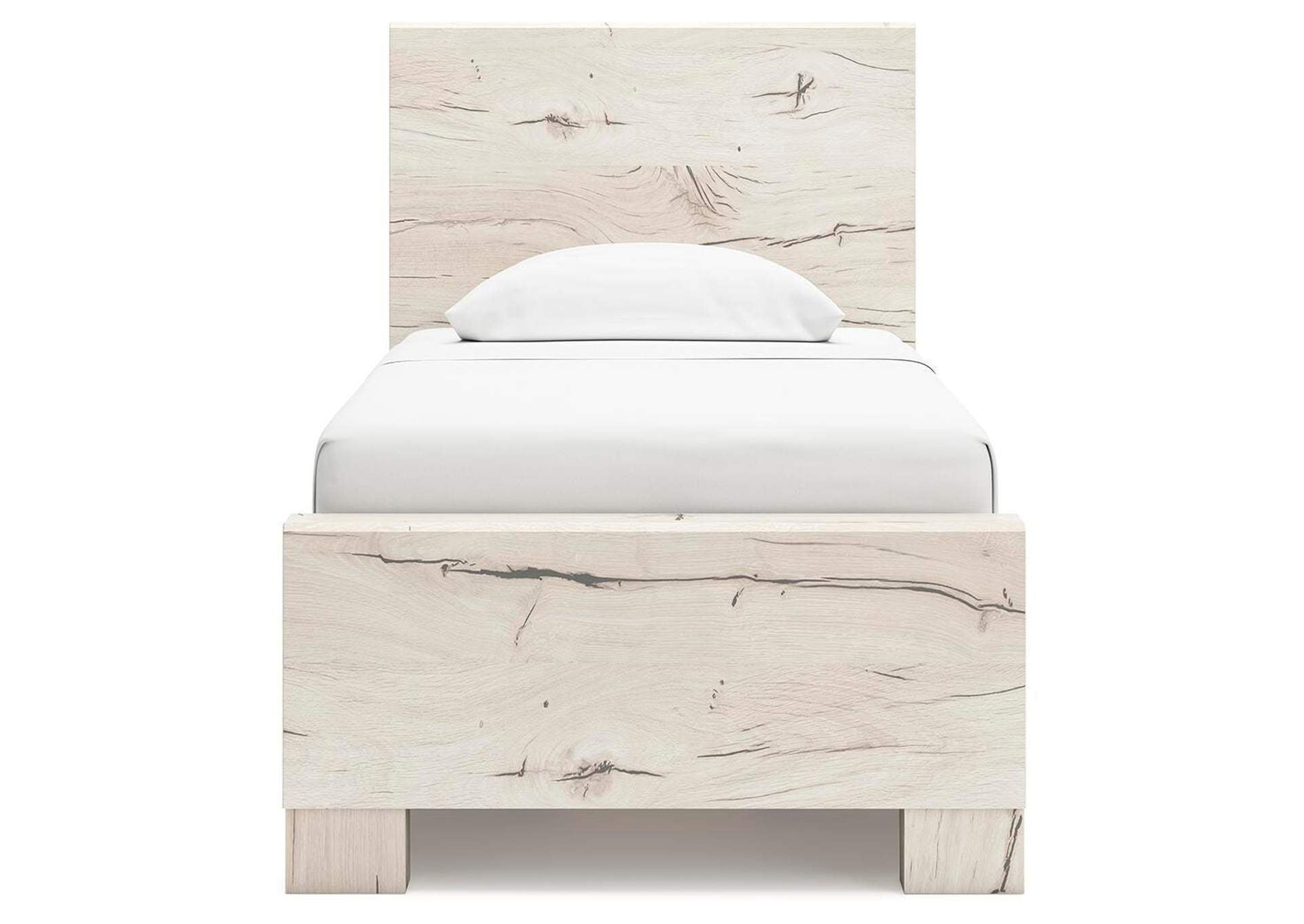 Lawroy Twin Panel Bed with Storage, Dresser and Mirror