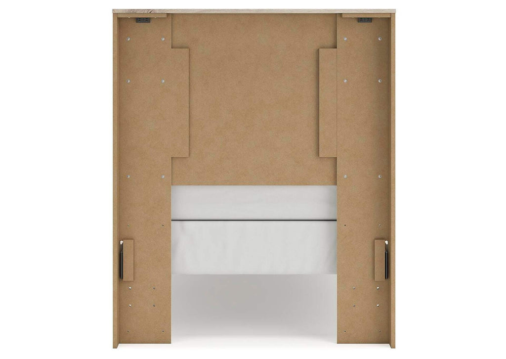Lawroy Twin Panel Headboard with Mirrored Dresser and Chest