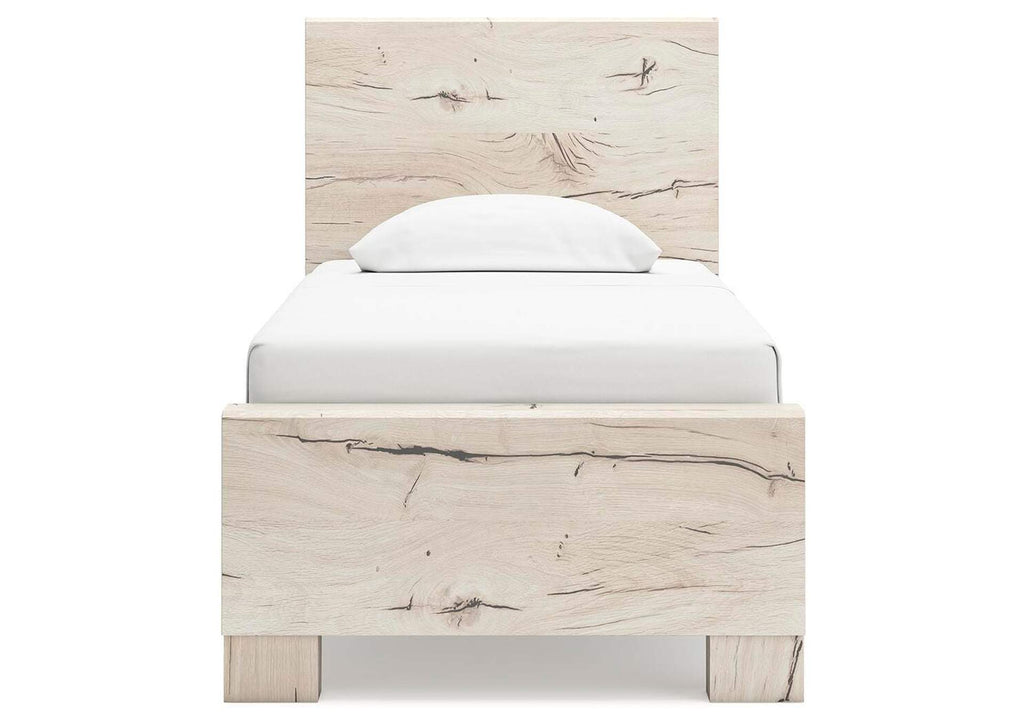 Lawroy Twin Panel Bed with Storage with Mirrored Dresser and Chest