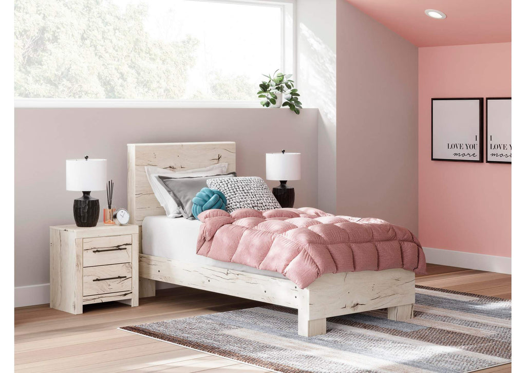 Lawroy Twin Panel Bed, Dresser and Mirror