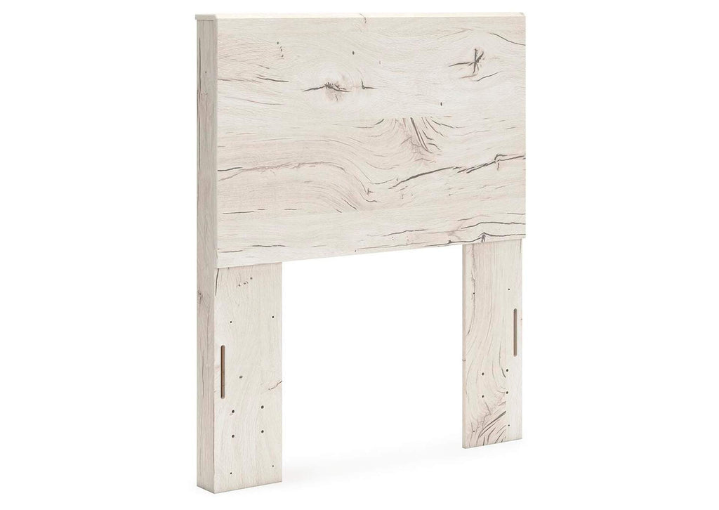 Lawroy Twin Panel Headboard with Mirrored Dresser, Chest and Nightstand angled view