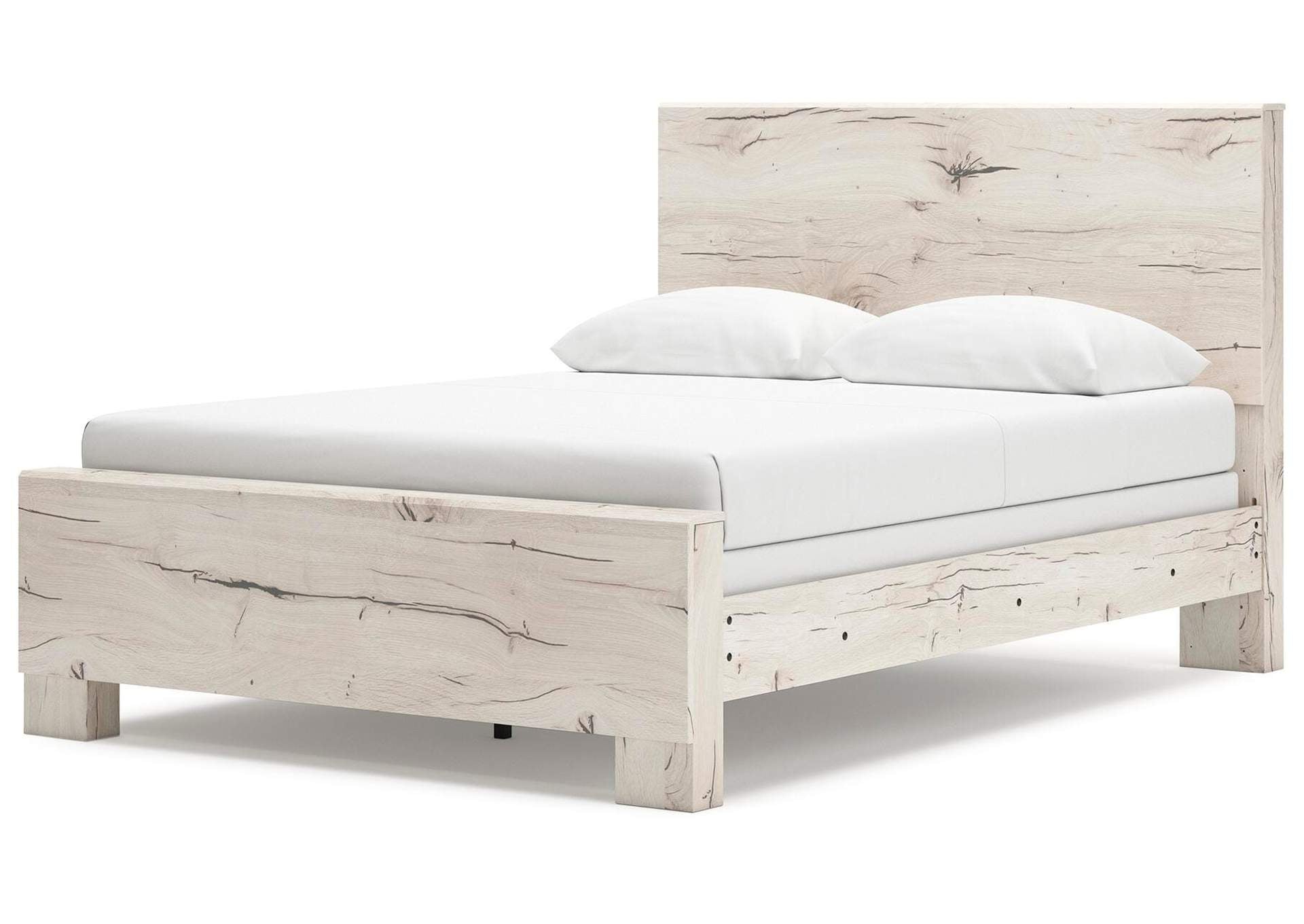 Lawroy Queen Panel Bed, Dresser, Mirror and Nightstand angled view