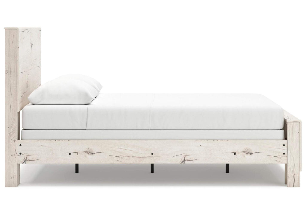Lawroy Queen Panel Bed, Dresser and Mirror side view