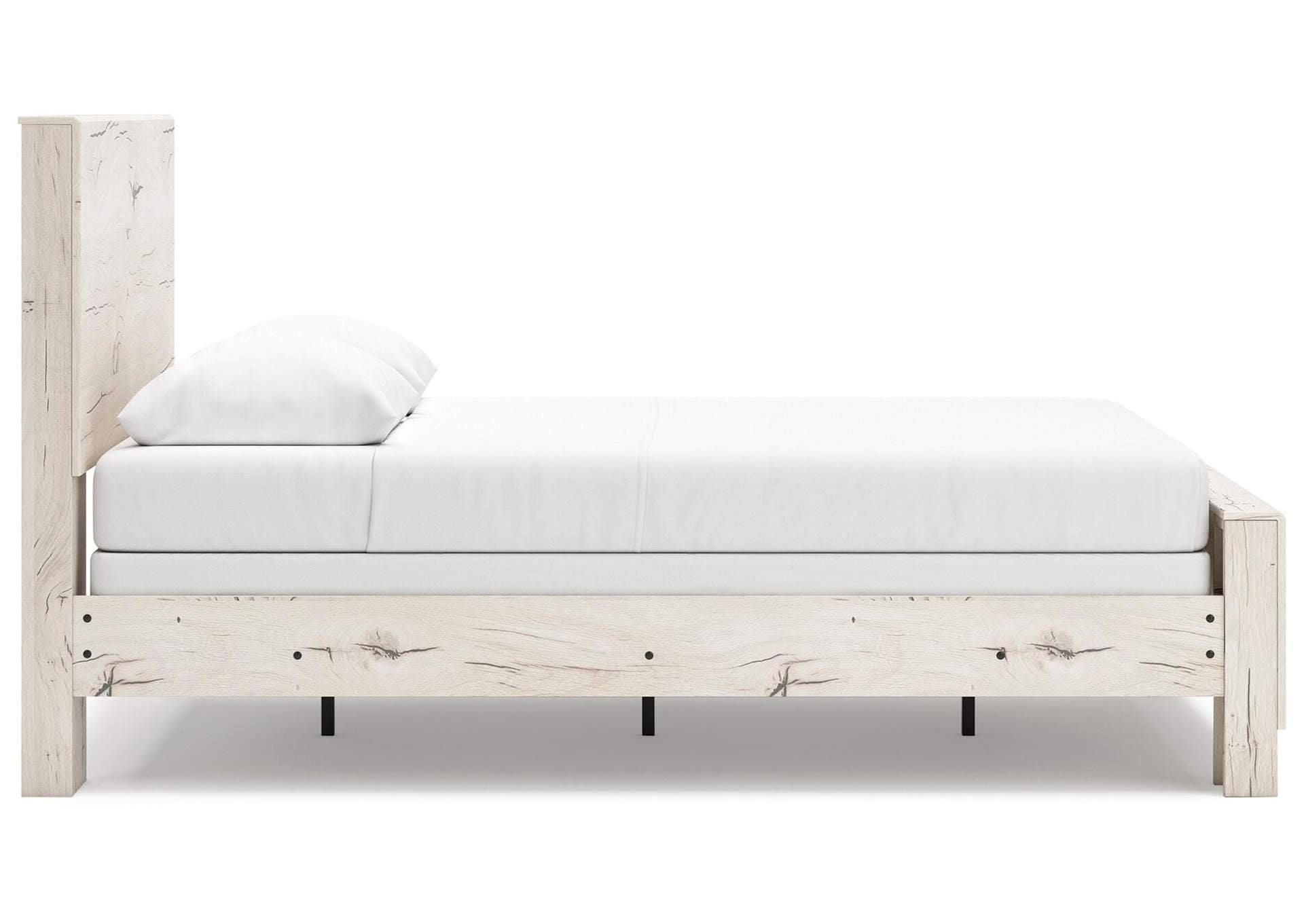 Lawroy Queen Panel Bed with Mirrored Dresser and Nightstand side view