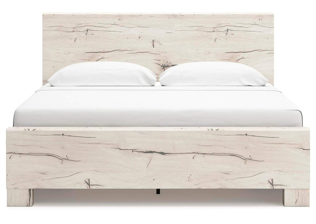 Lawroy King Panel Bed with Storage, Dresser and Mirror