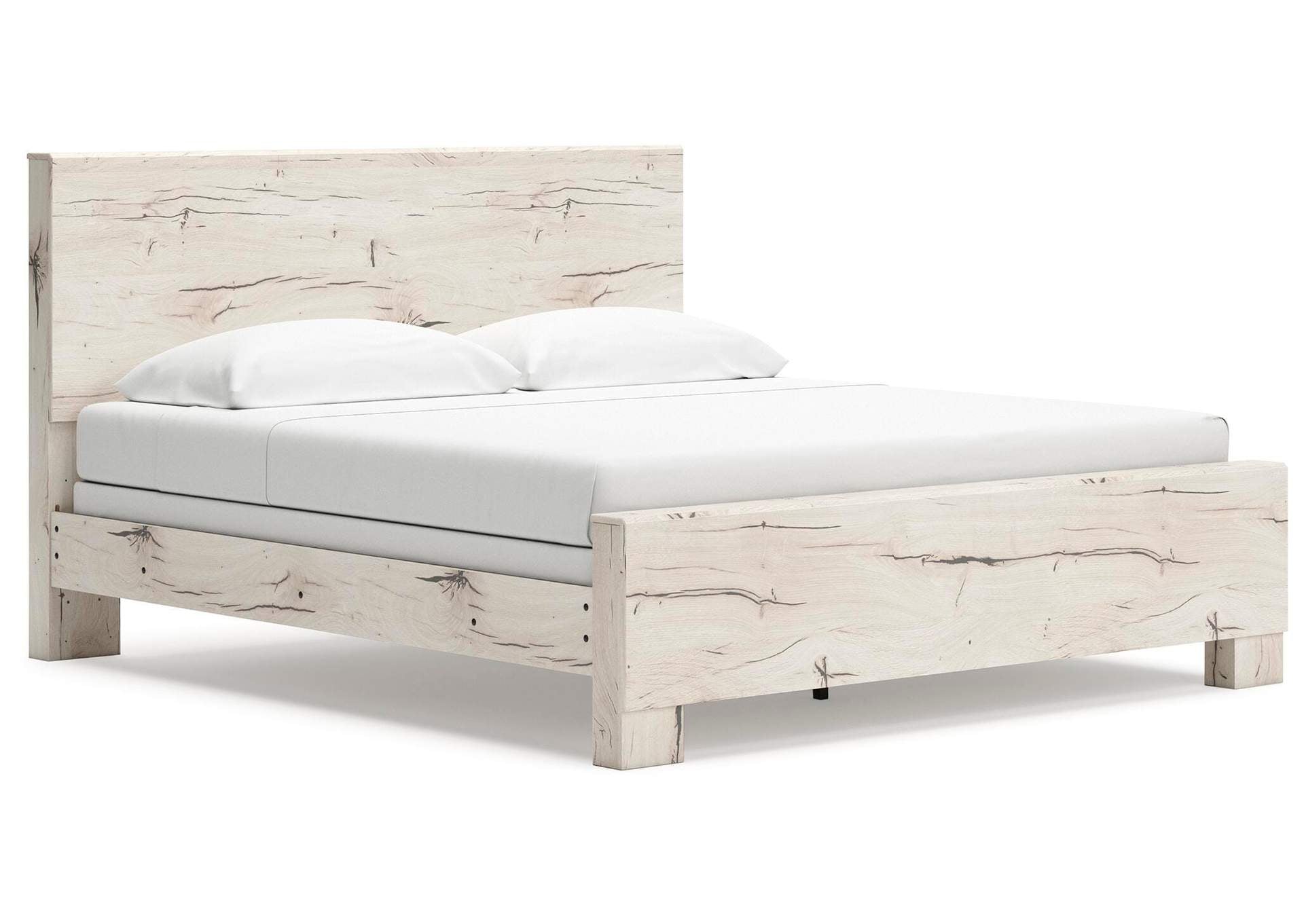 Lawroy King Panel Bed, Dresser and Mirror angled view