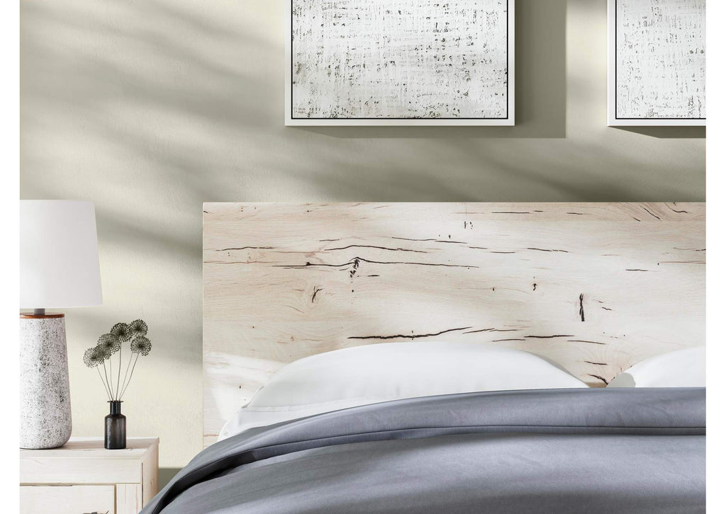 Lawroy King Panel Headboard with Mirrored Dresser detail