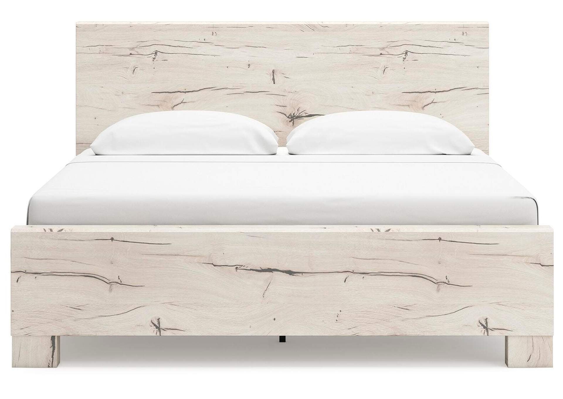 Lawroy King Panel Bed, Dresser, Mirror, Chest and Nightstand front view