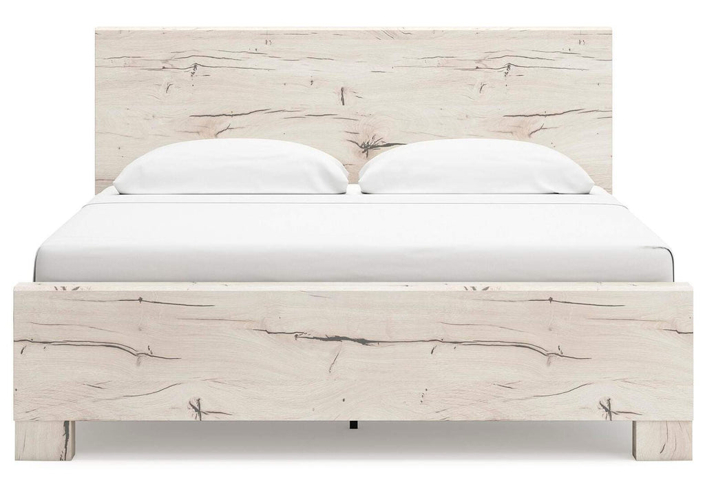 Lawroy King Panel Bed with Mirrored Dresser