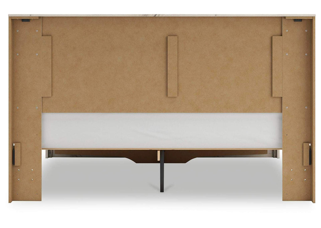 Lawroy King Panel Storage Bed with Mirrored Dresser