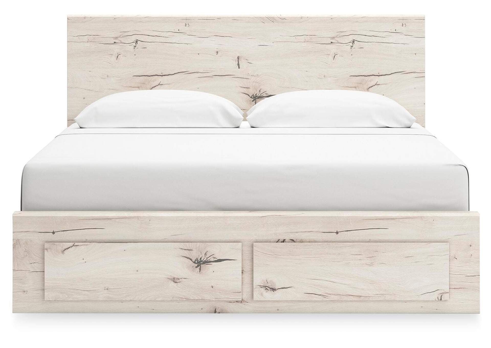 Lawroy King Panel Storage Bed, Dresser, Mirror, Chest and 2 Nightstands front view