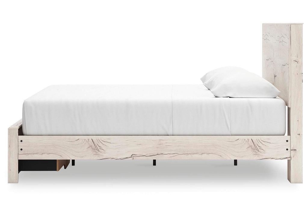 Lawroy King Panel Storage Bed, Dresser and Mirror side view