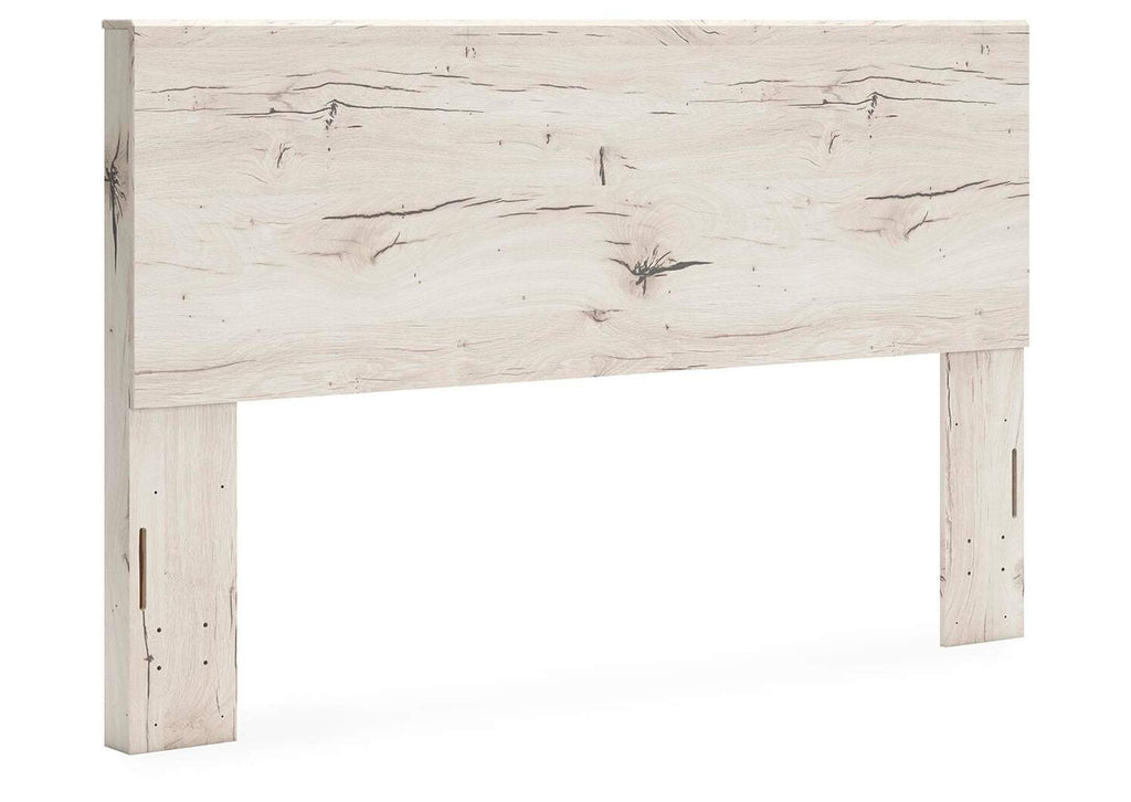 Lawroy King Panel Headboard with Mirrored Dresser and Nightstand angled view