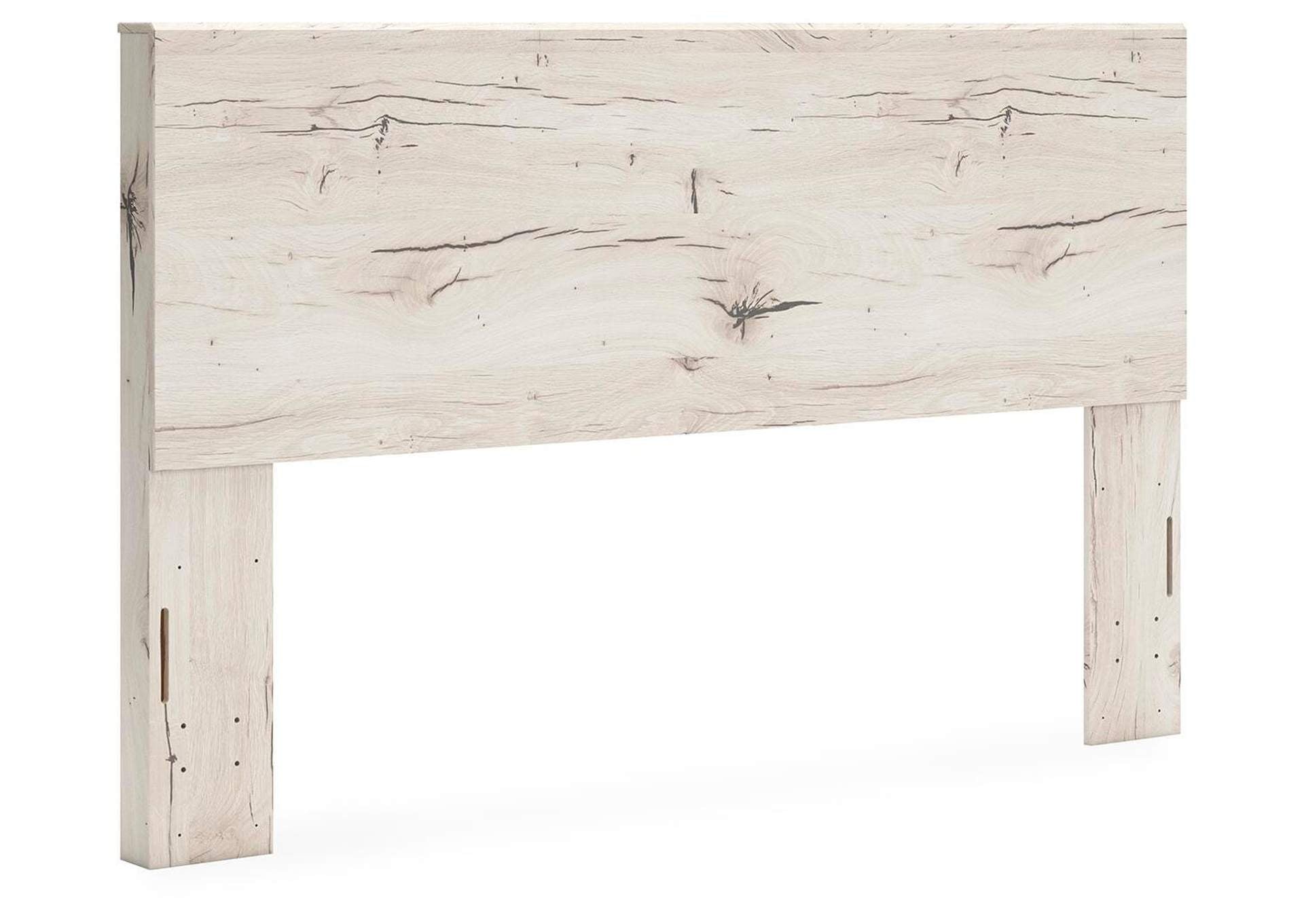 Lawroy King Panel Bed with Storage, Dresser and Mirror angled view