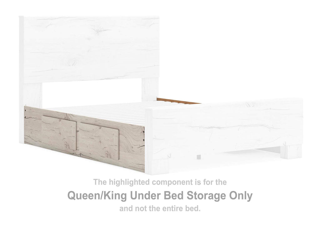 Lawroy King Panel Bed with Storage, Dresser and Mirror