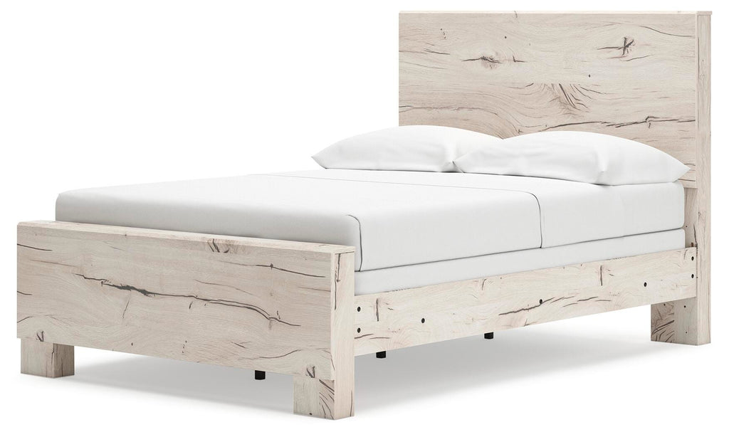 Lawroy Full Panel Bed in Light Natural, angle view