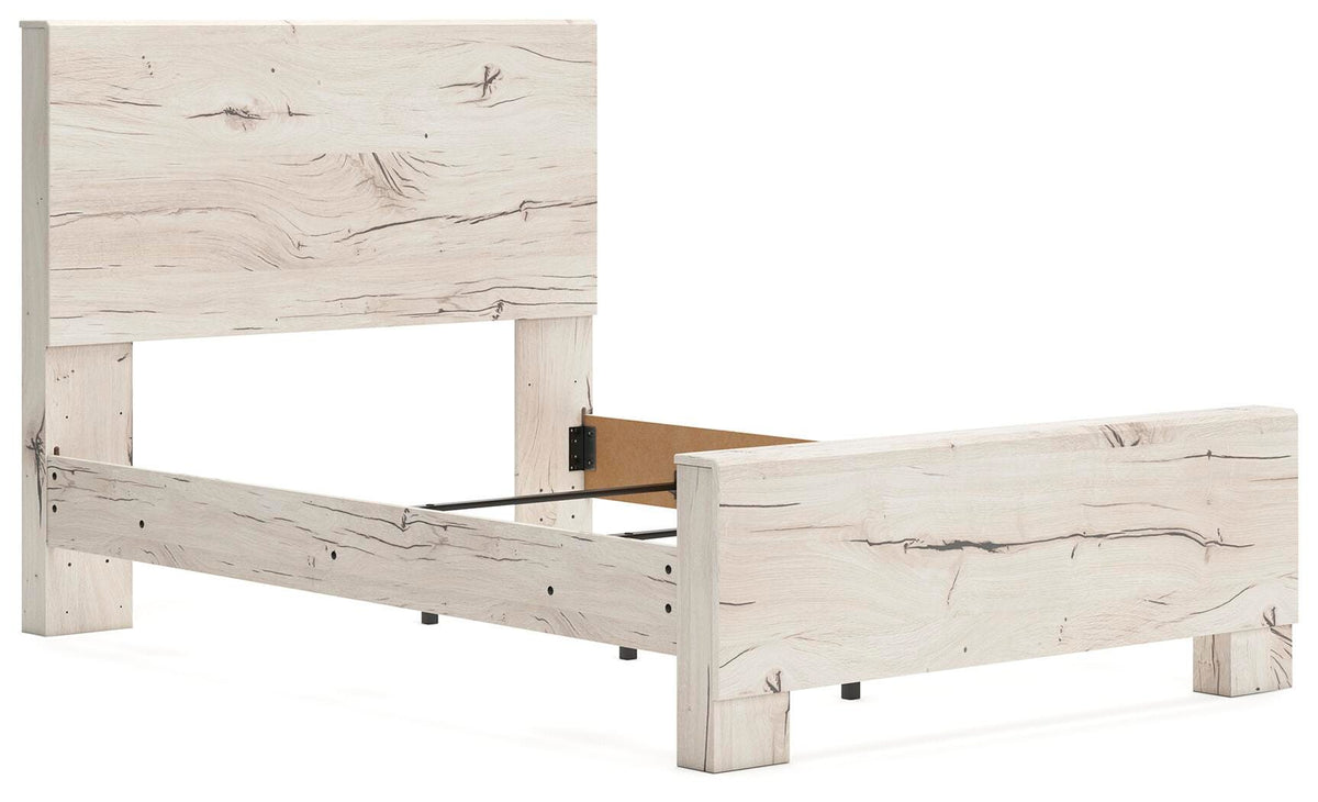 Lawroy Full Panel Bed in Light Natural, angle view