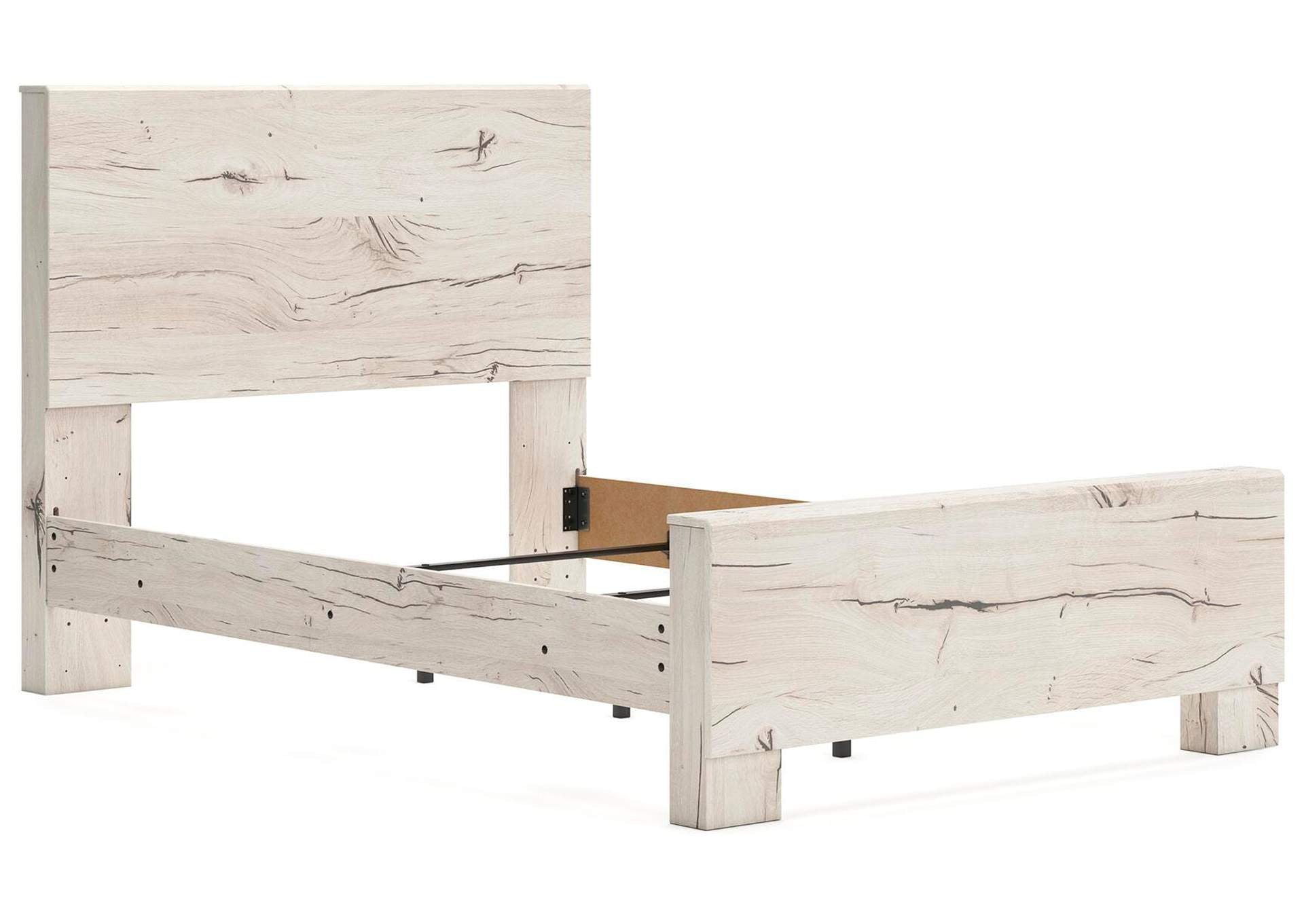 Lawroy Full Panel Bed with Mirrored Dresser and Chest angled view