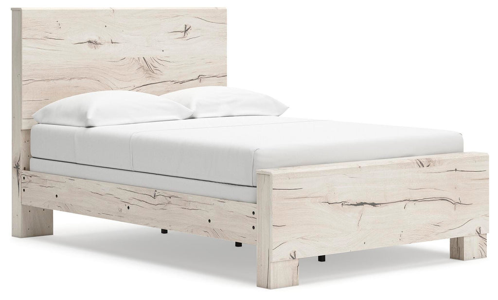 Lawroy Full Panel Bed in Light Natural, angle view