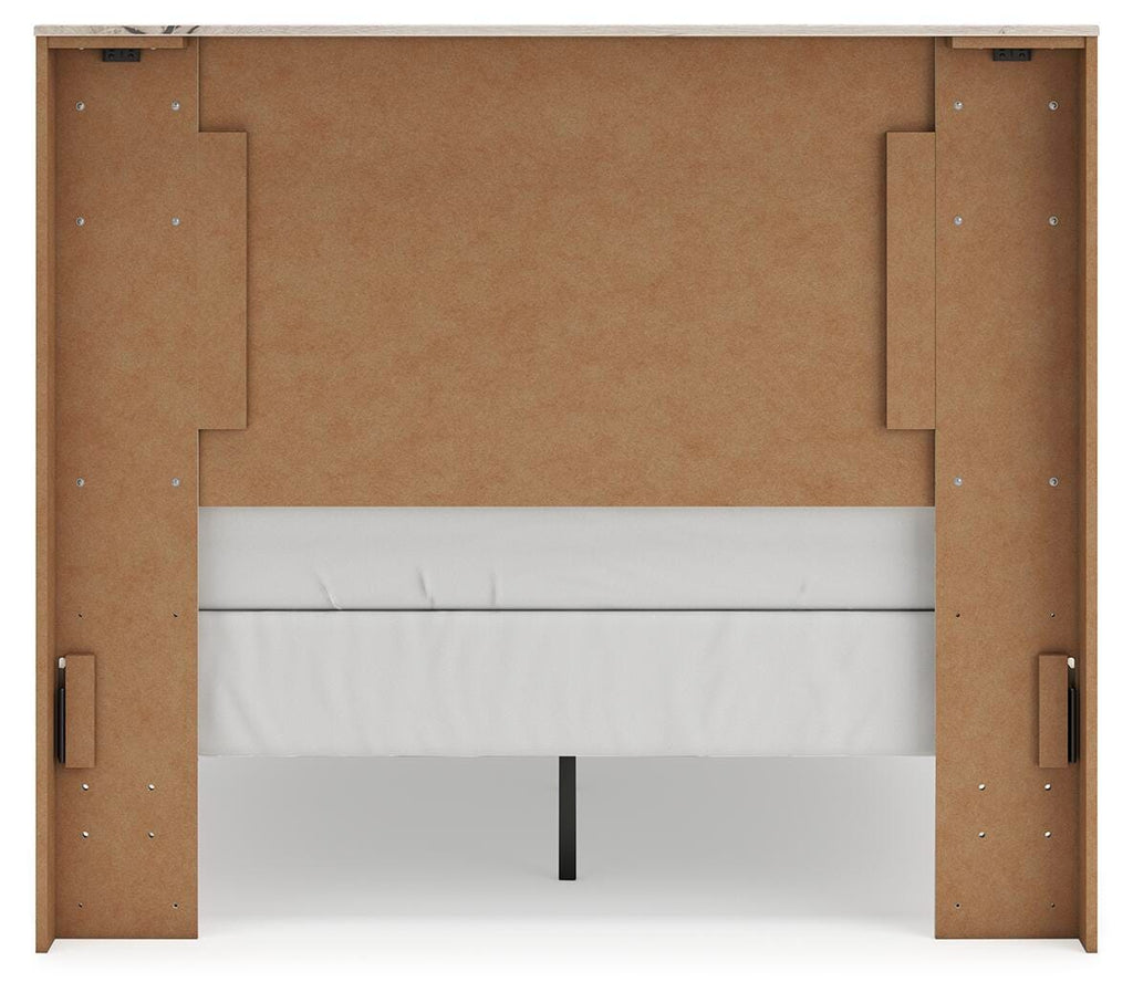Lawroy Full Panel Bed in Light Natural, back view